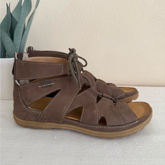 HARTJES XS Shoes - Hartjes XS Ghillie Sandy Hazelnut Nubuck Strappy Gladiator Sandals EU39 US 8-8.5